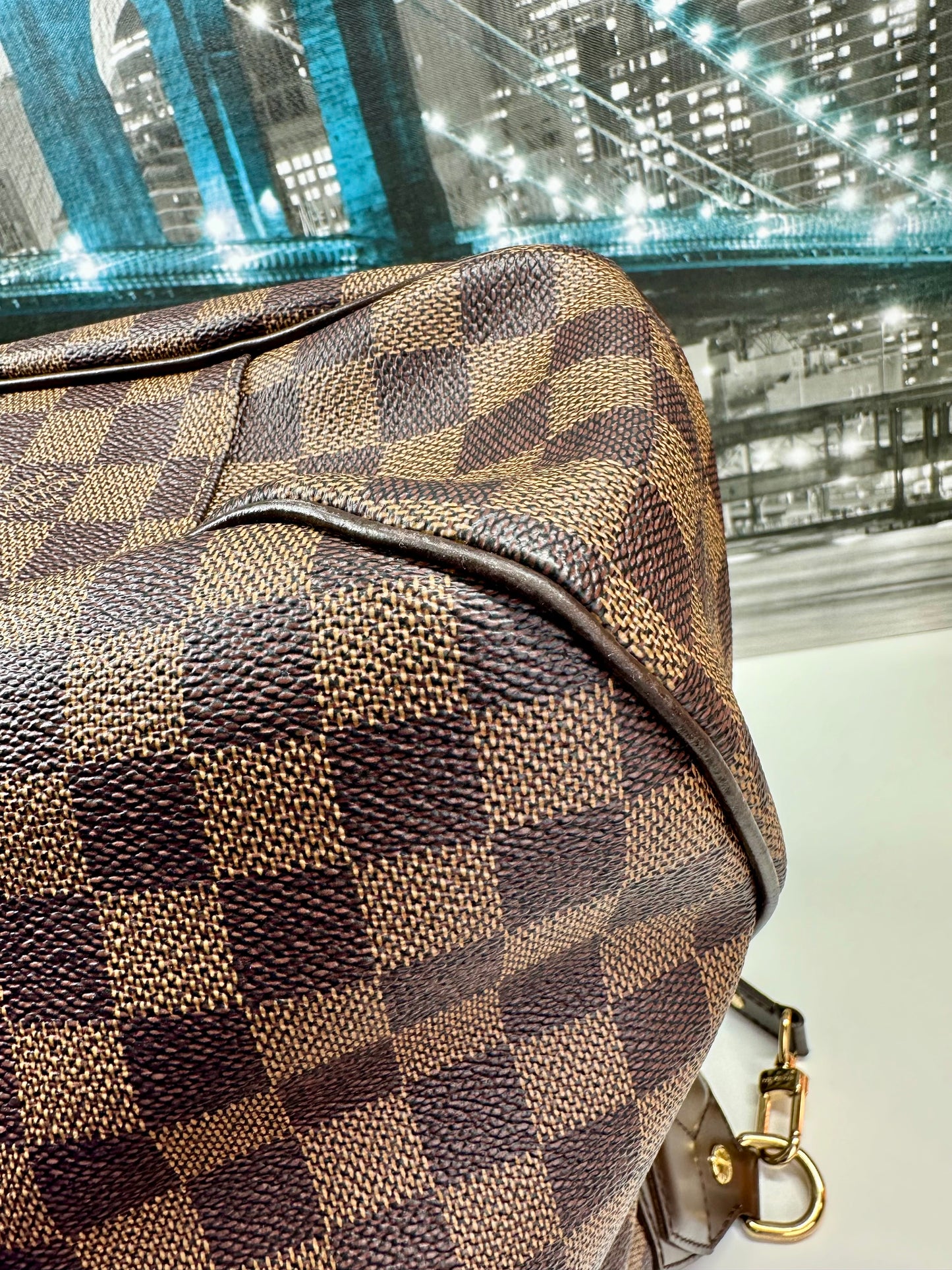 Evora GM Damier Ebene Shoulder Bag