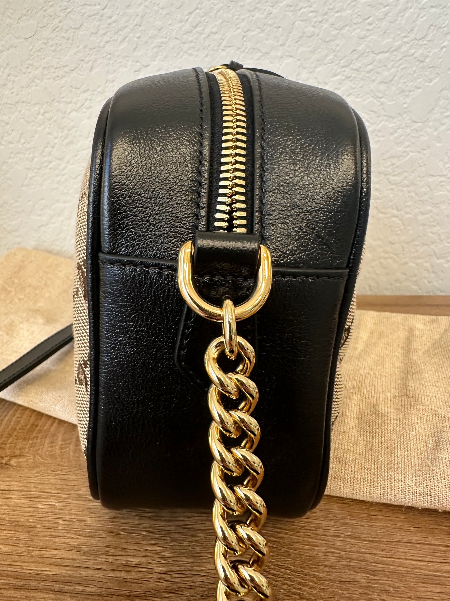 Gucci Camera Canvas & Leather Bag