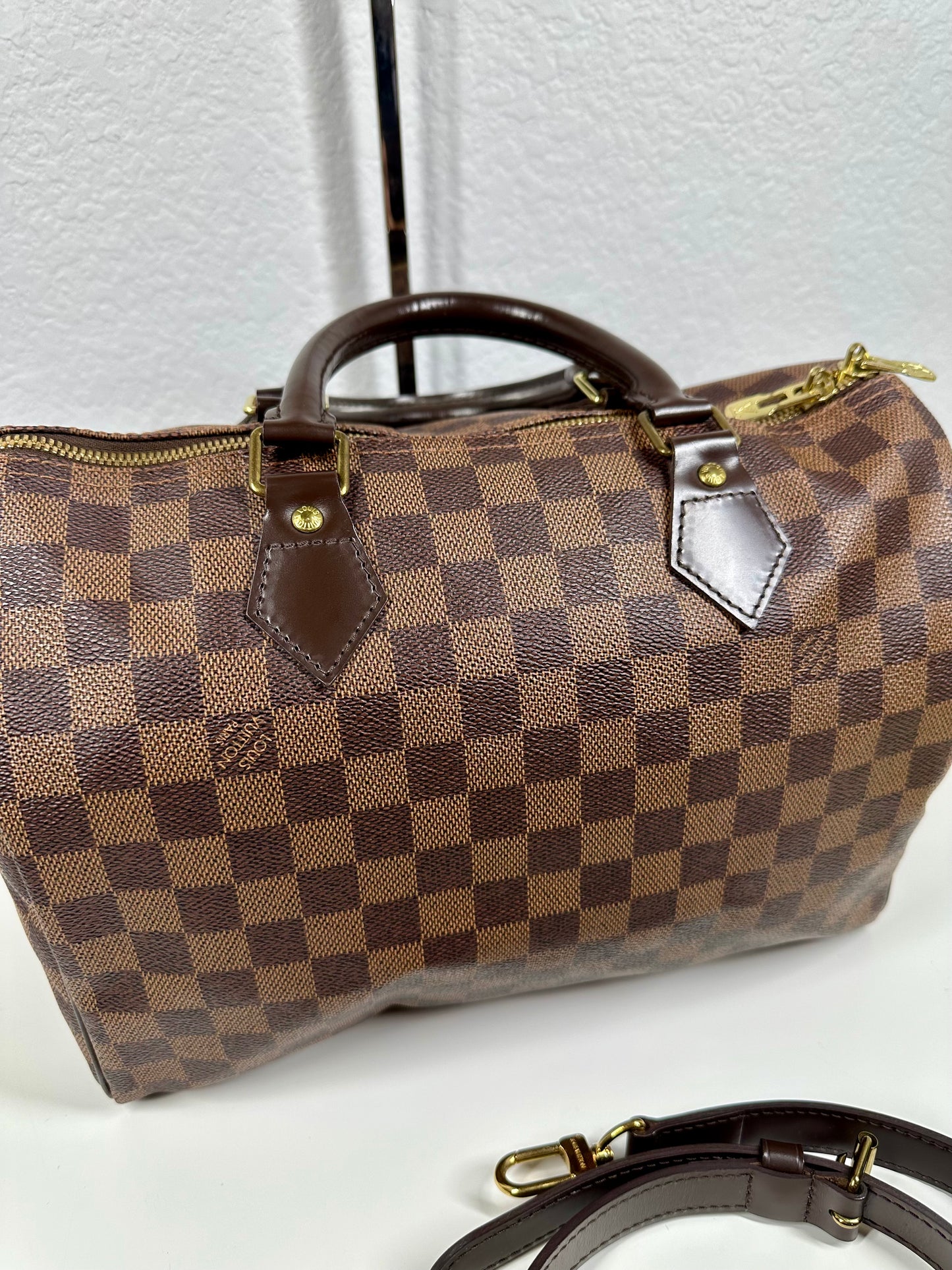 Speedy 30 Damier Ebene Bandouliere