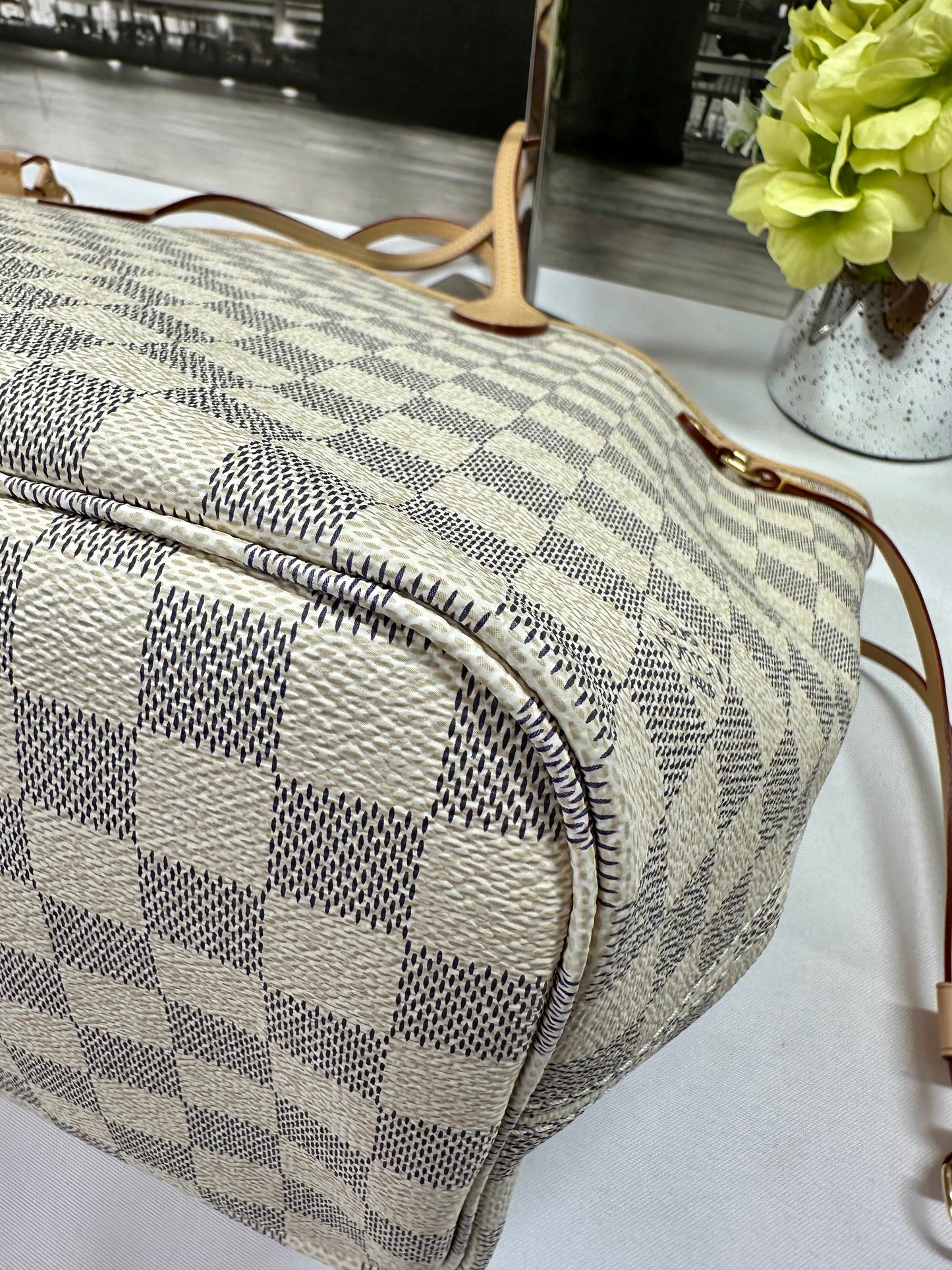 Neverfull MM Damier Azur Ballerine