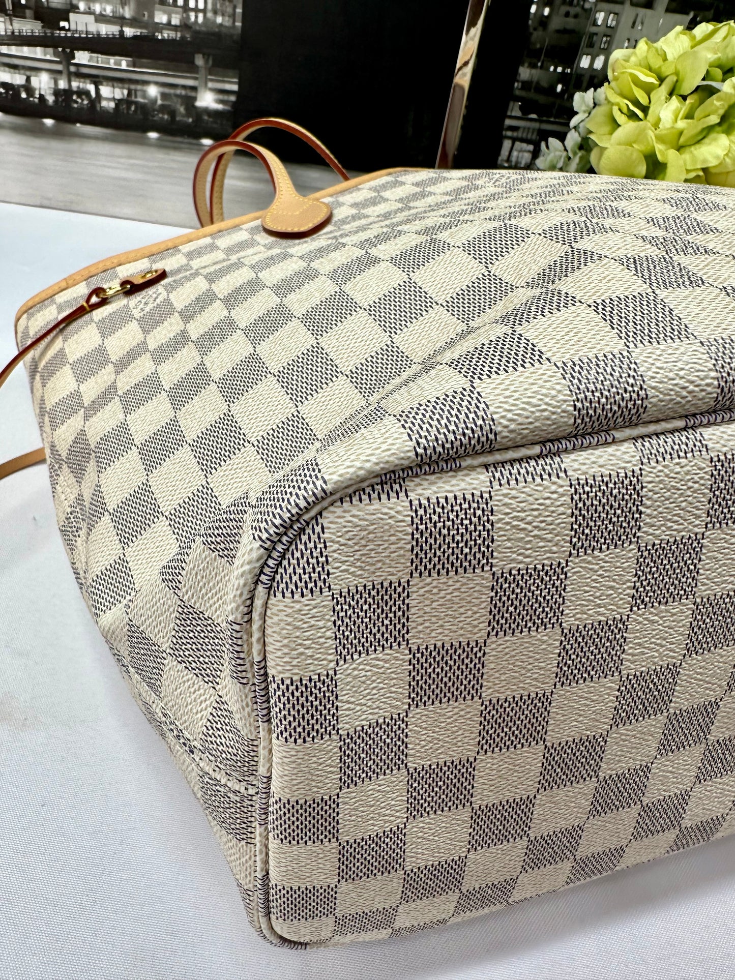 Neverfull MM Damier Azur Ballerine