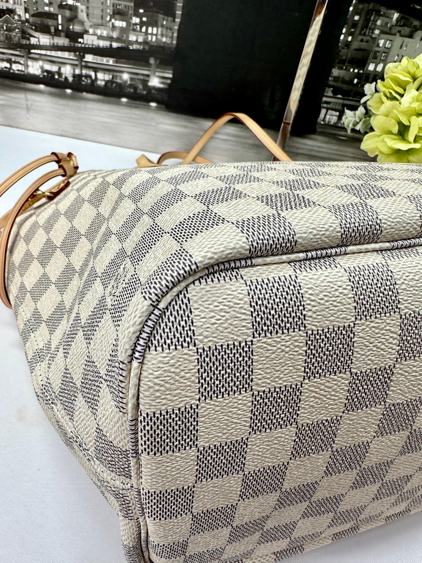 Neverfull MM Damier Azur Ballerine