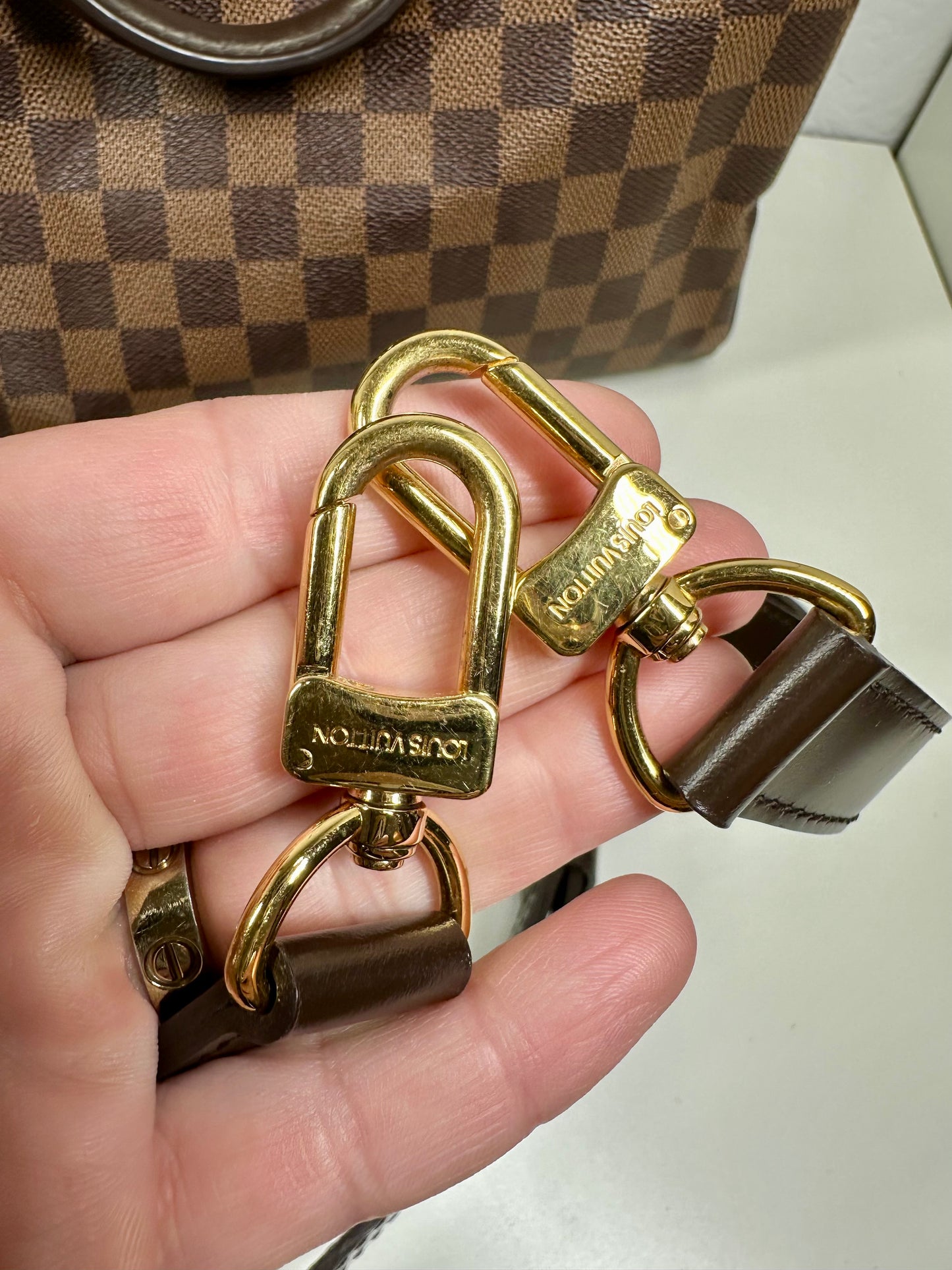 Speedy 30 Damier Ebene Bandouliere