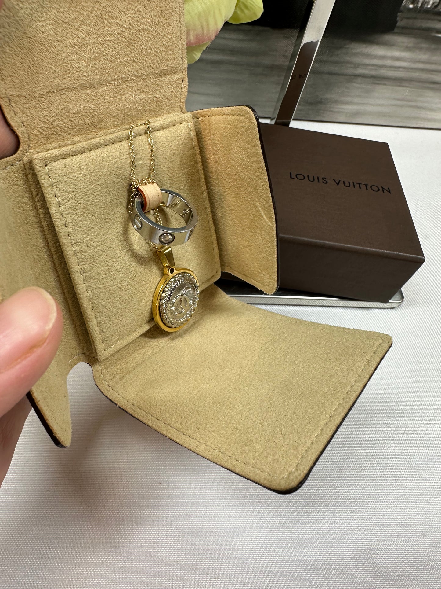 Small Monogram Jewelry Case