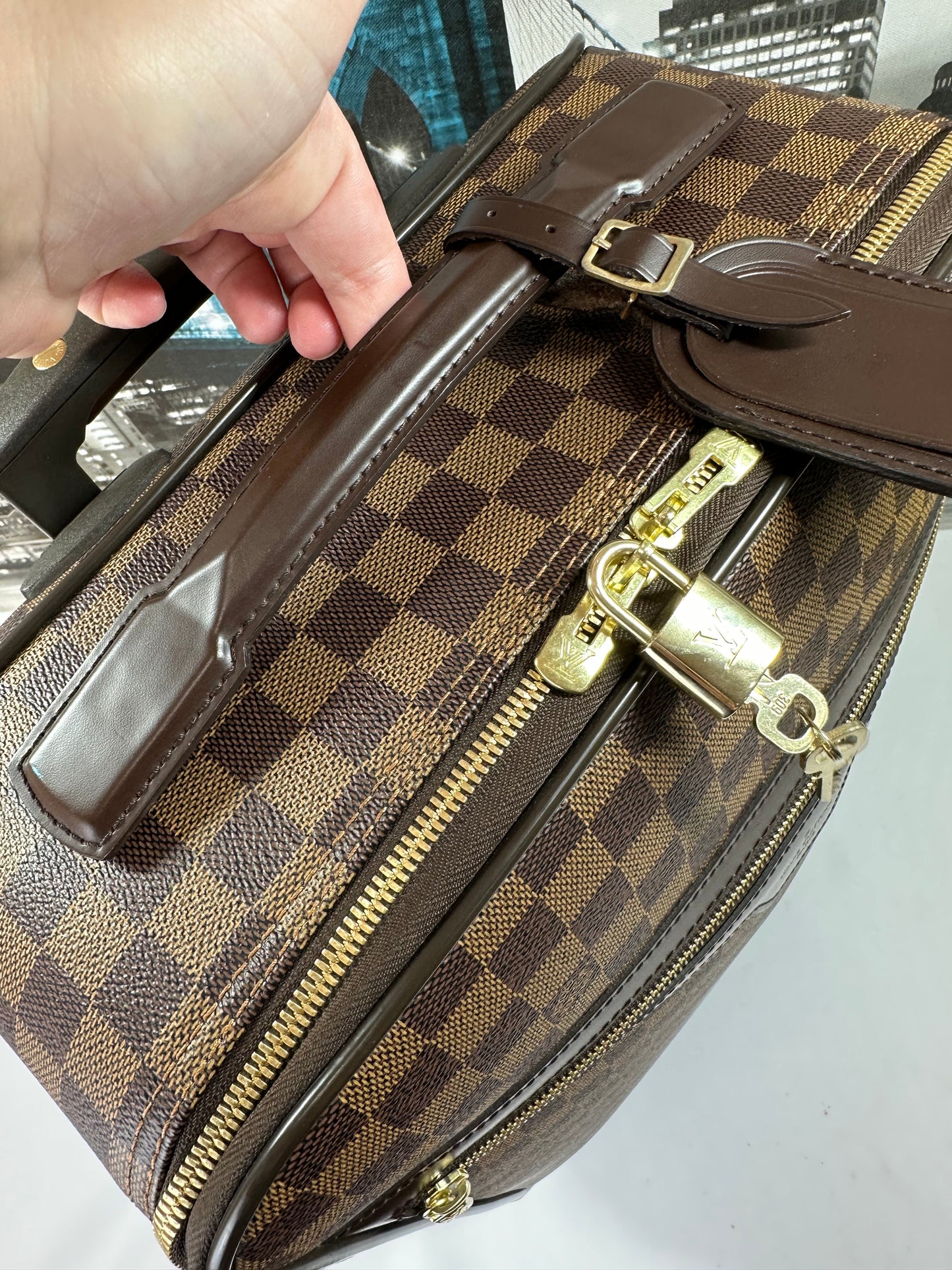 Pegase 45 Damier Ebene Luggage