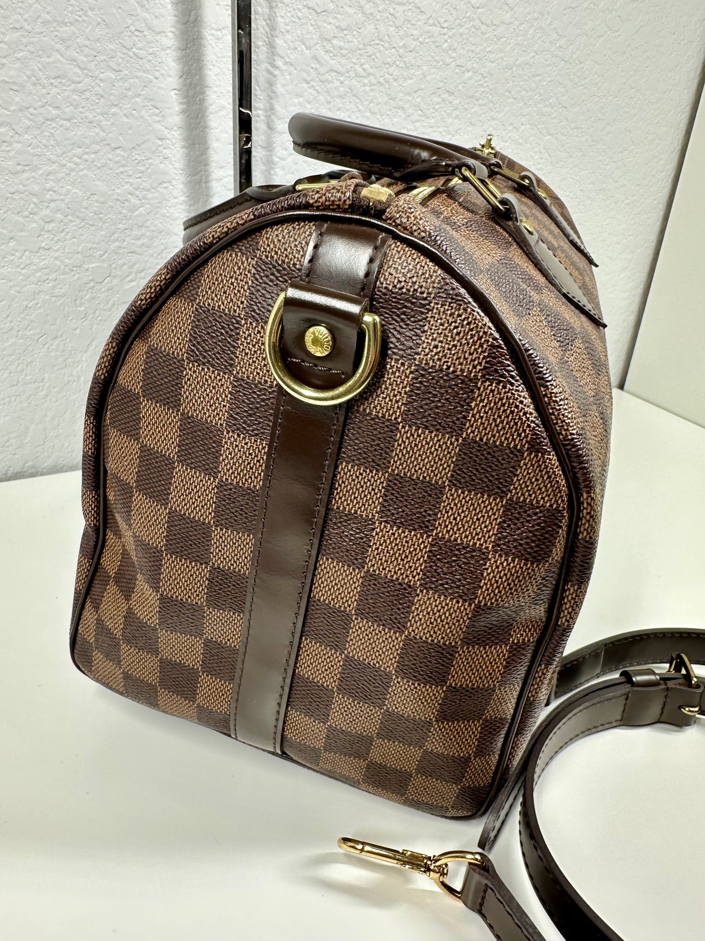 Speedy 30 Damier Ebene Bandouliere