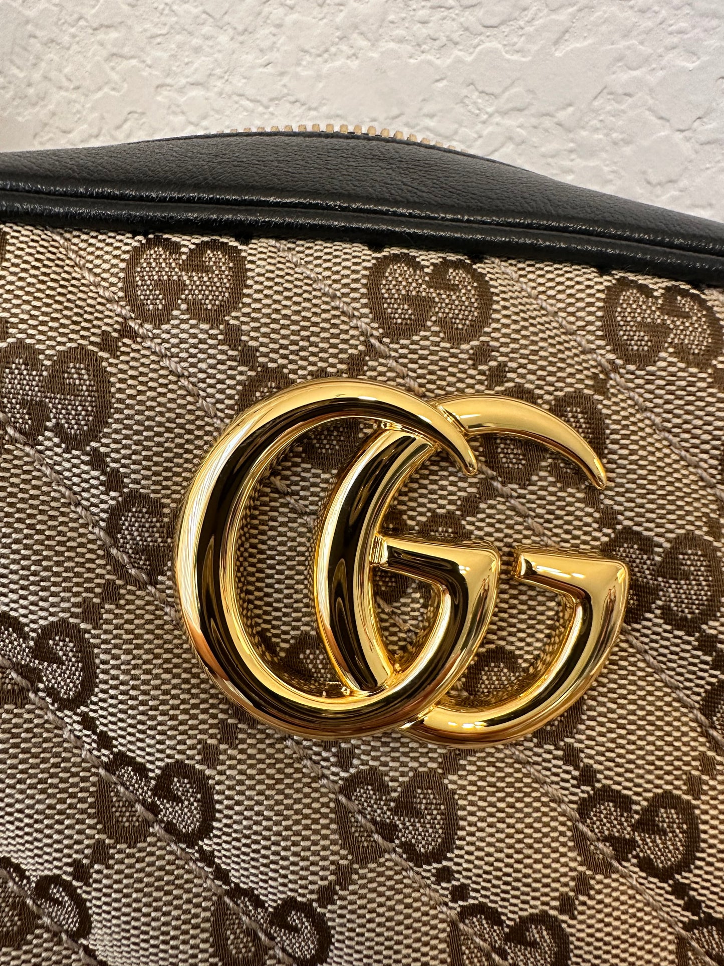 Gucci Camera Canvas & Leather Bag