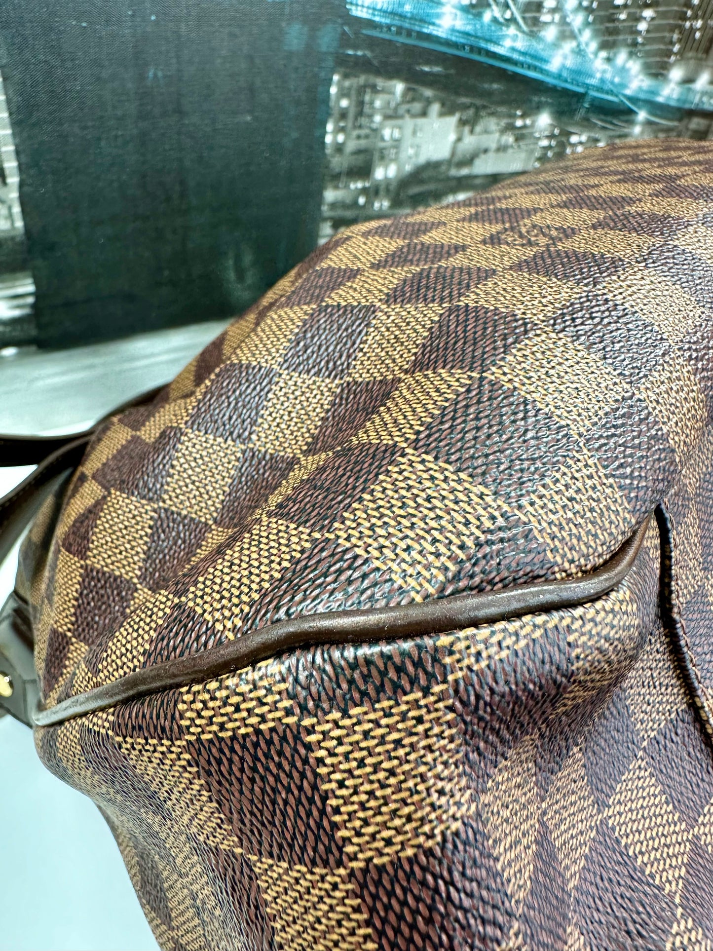 Evora GM Damier Ebene Shoulder Bag