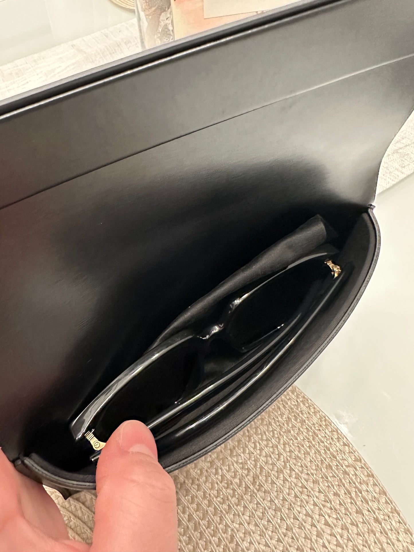 Saint Laurent Full Leather Sunglasses Case