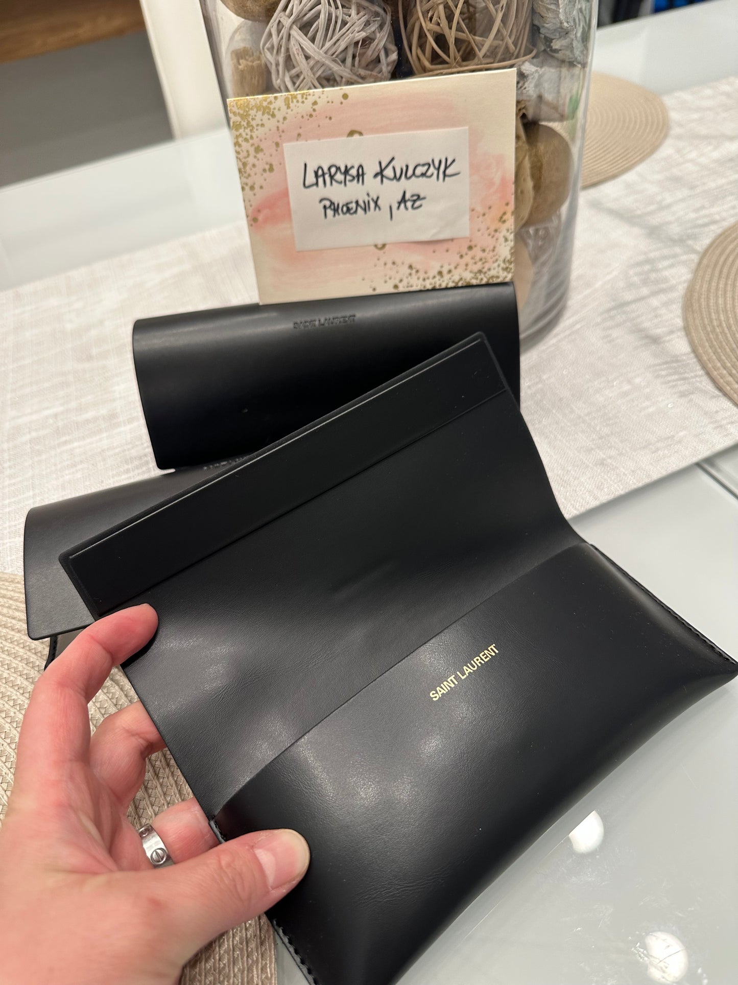 Saint Laurent Full Leather Sunglasses Case