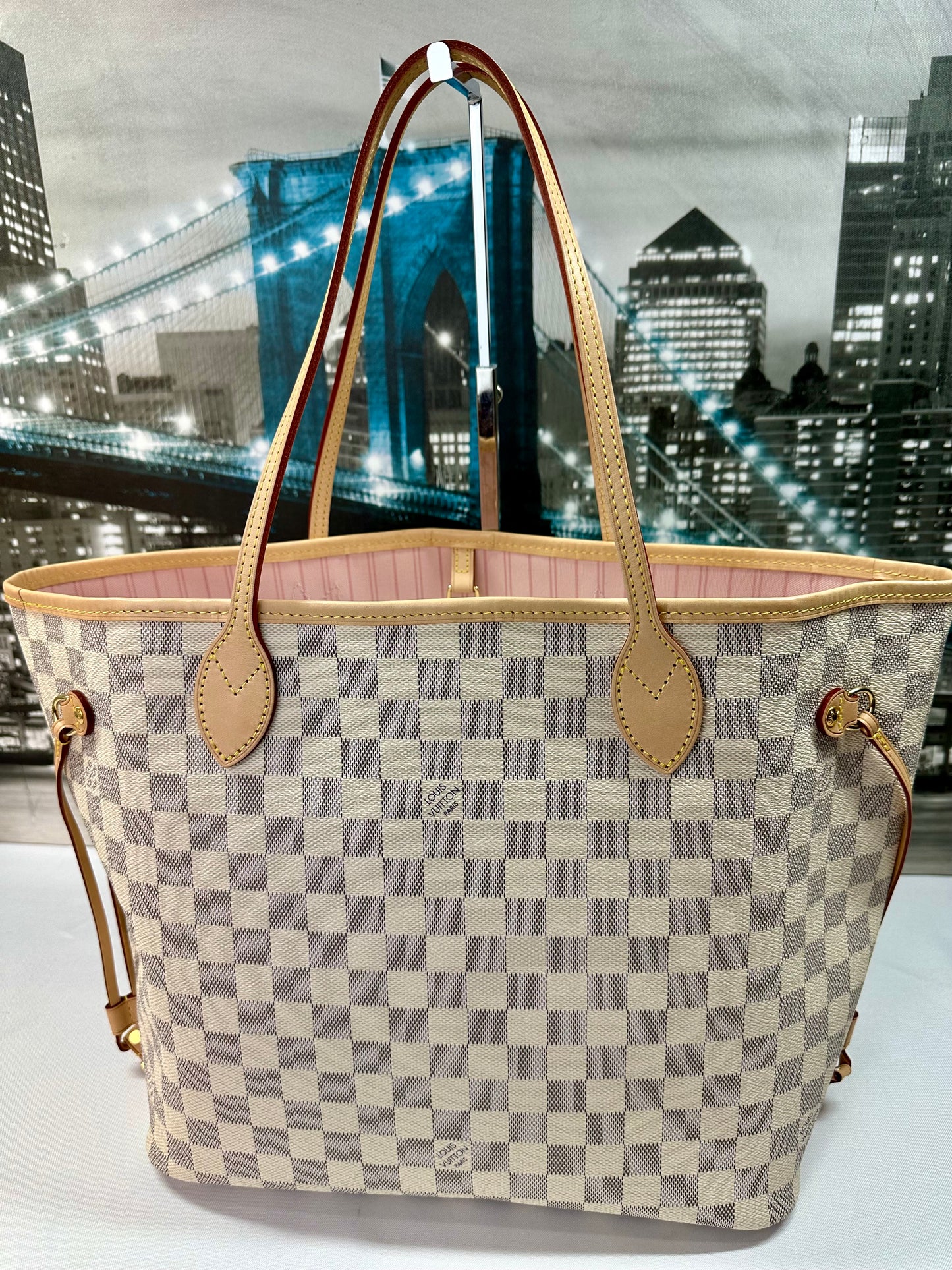 Neverfull MM Damier Azur Ballerine