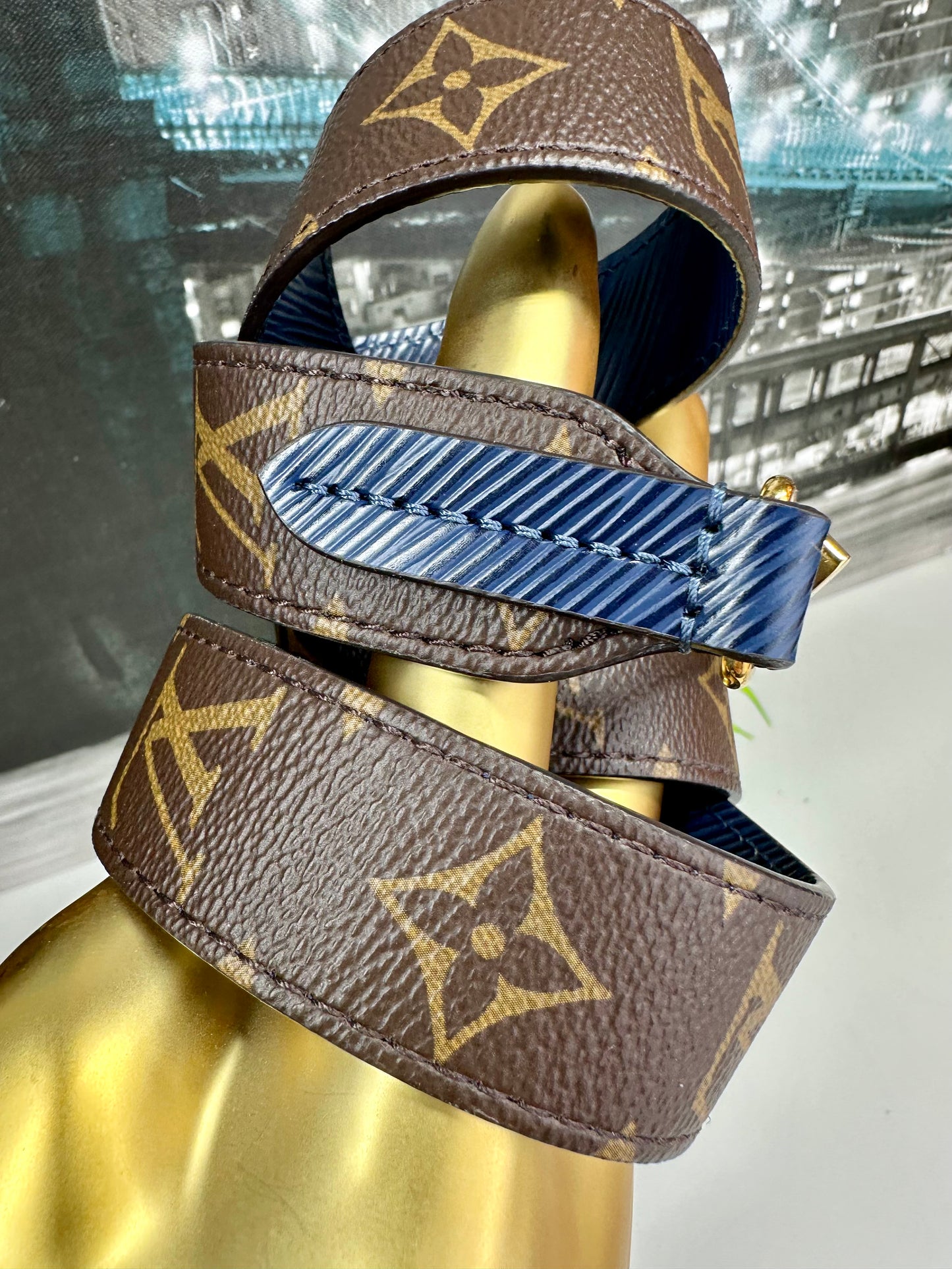 Monogram & Blue Epi non adjustable strap