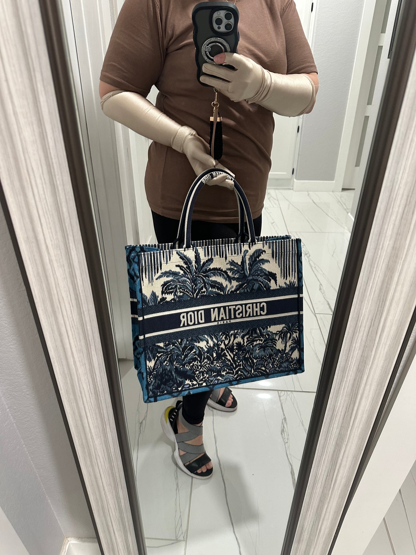 Dior Book Tote Large Palm Trees Limited