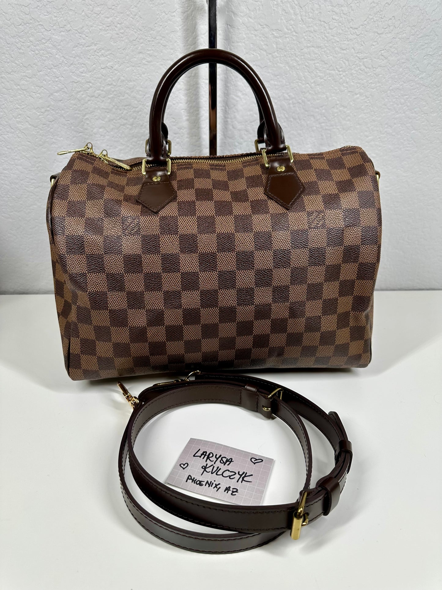 Speedy 30 Damier Ebene Bandouliere