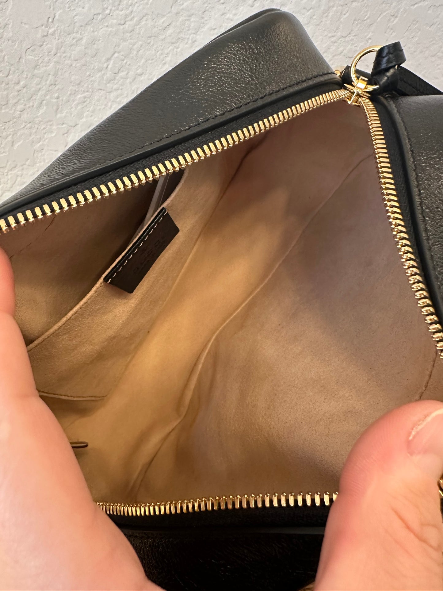 Gucci Camera Canvas & Leather Bag