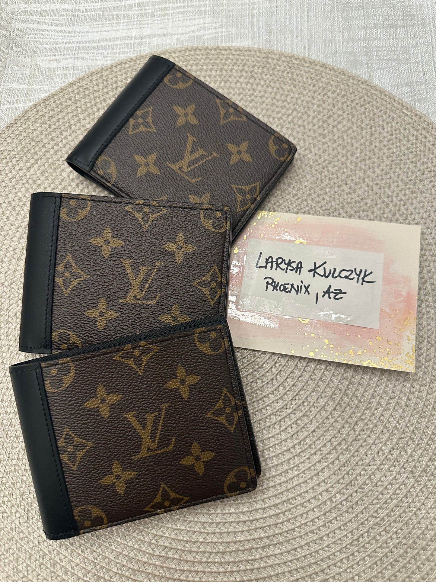 Men Wallet Monogram Black Leather