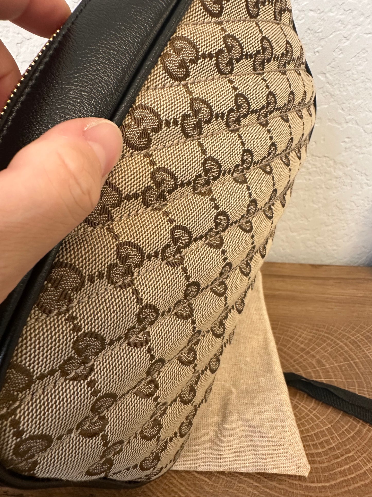Gucci Camera Canvas & Leather Bag