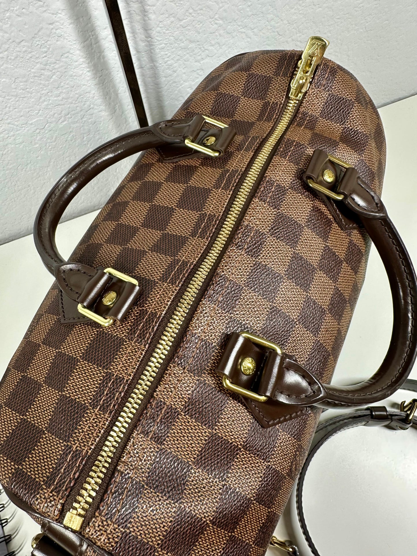 Speedy 30 Damier Ebene Bandouliere