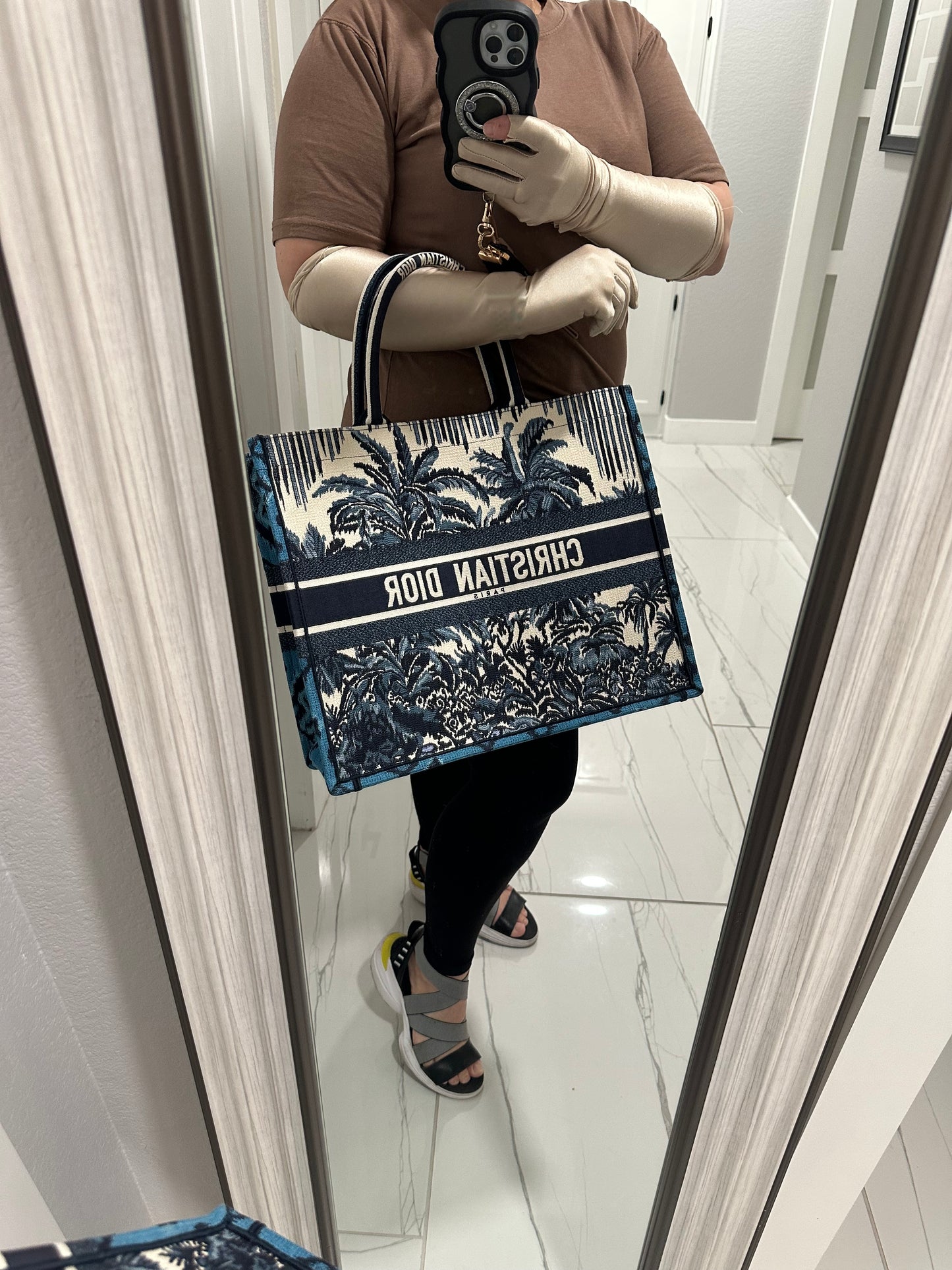 Dior Book Tote Large Palm Trees Limited