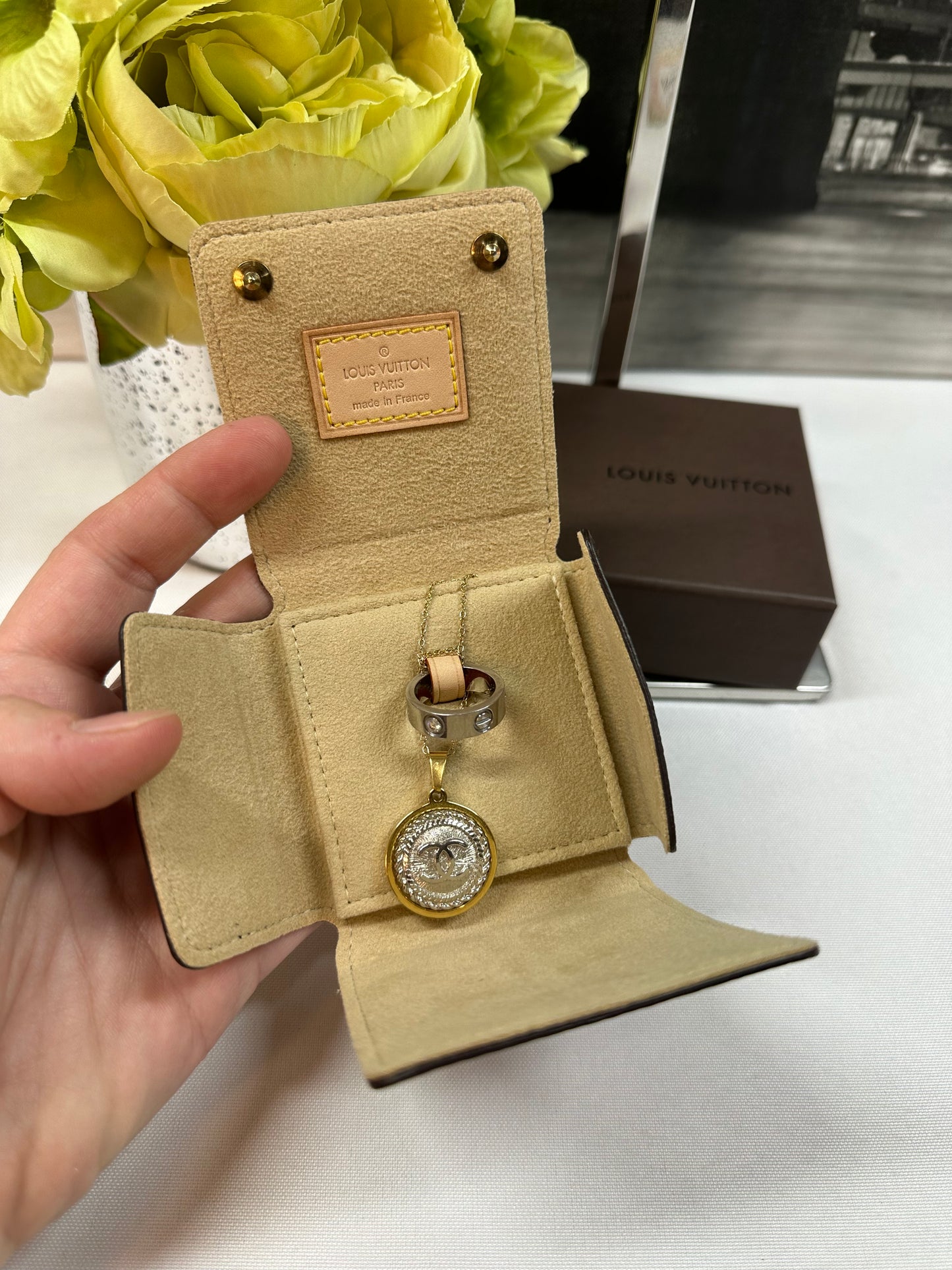 Small Monogram Jewelry Case