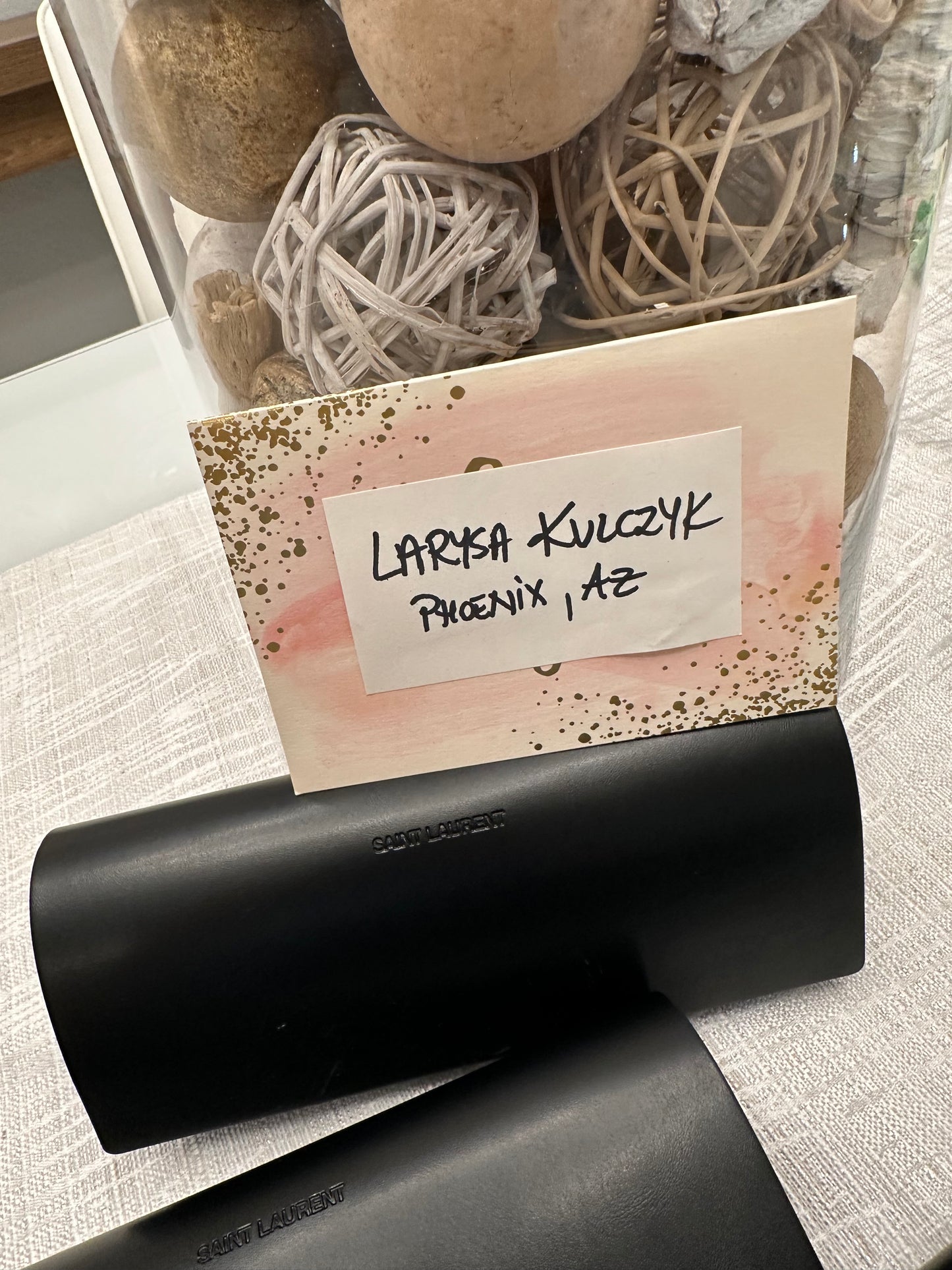 Saint Laurent Full Leather Sunglasses Case