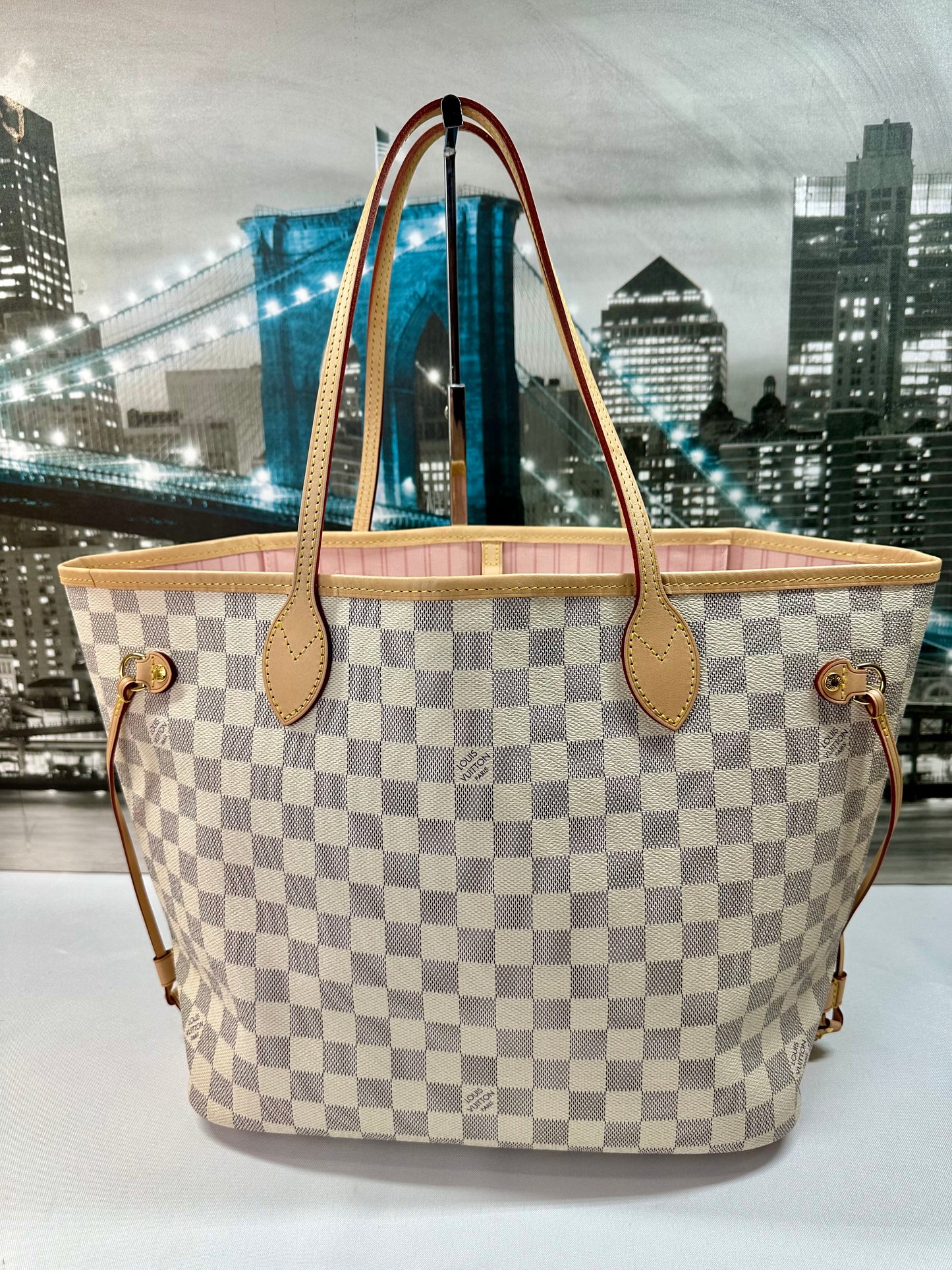 Neverfull MM Damier Azur Ballerine