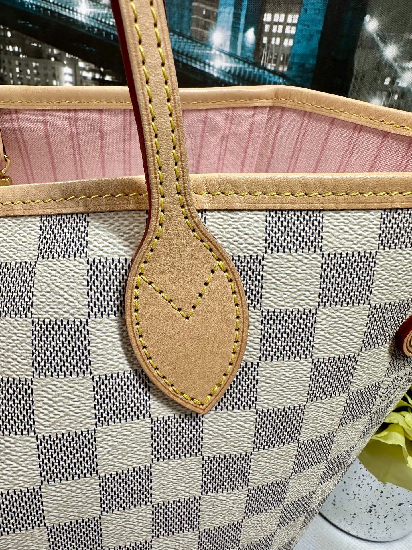 Neverfull MM Damier Azur Ballerine