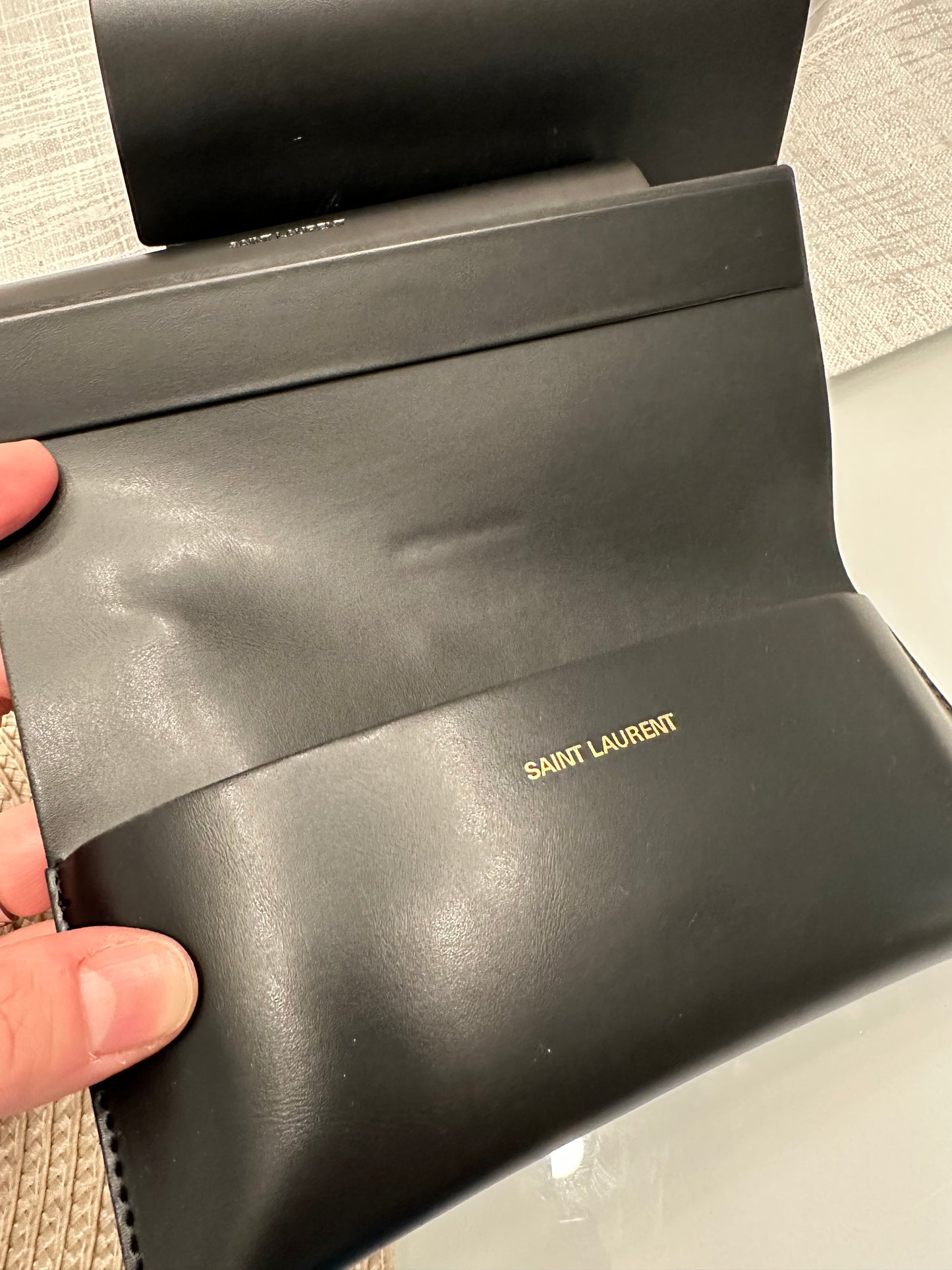 Saint Laurent Full Leather Sunglasses Case