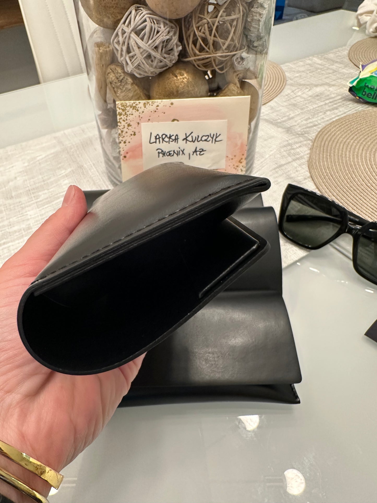 Saint Laurent Full Leather Sunglasses Case