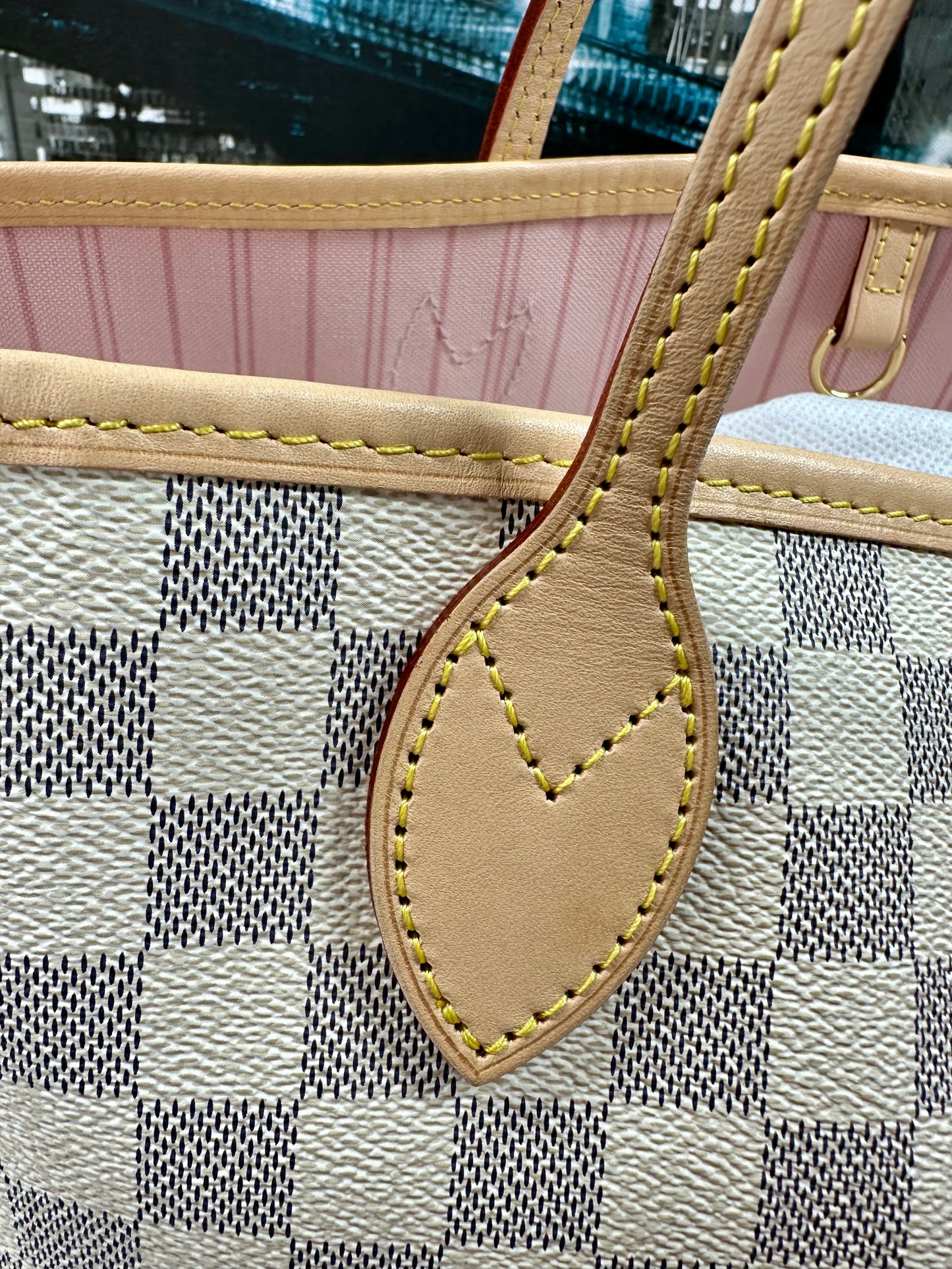 Neverfull MM Damier Azur Ballerine