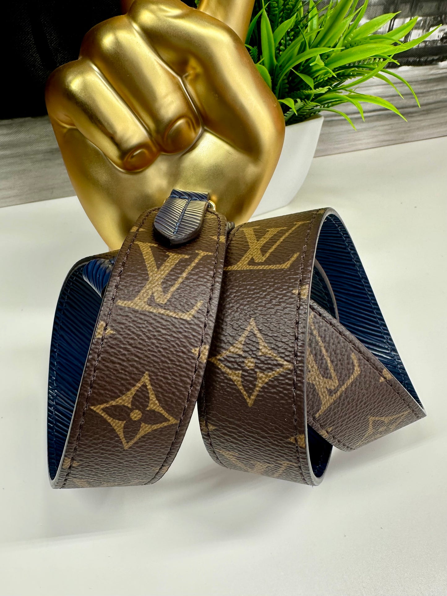 Monogram & Blue Epi non adjustable strap