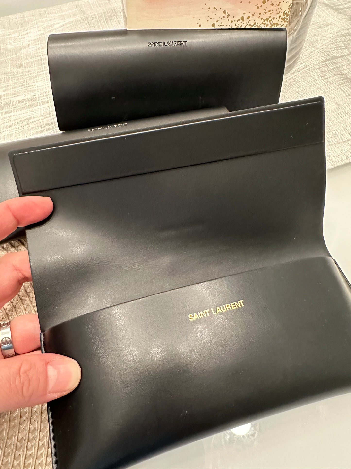 Saint Laurent Full Leather Sunglasses Case