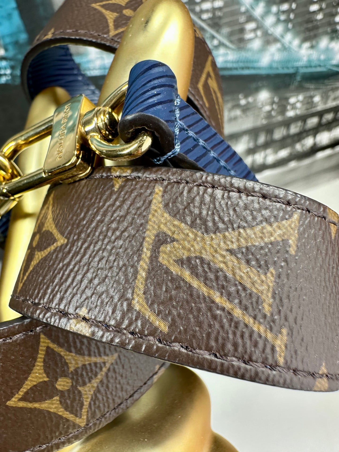 Monogram & Blue Epi non adjustable strap