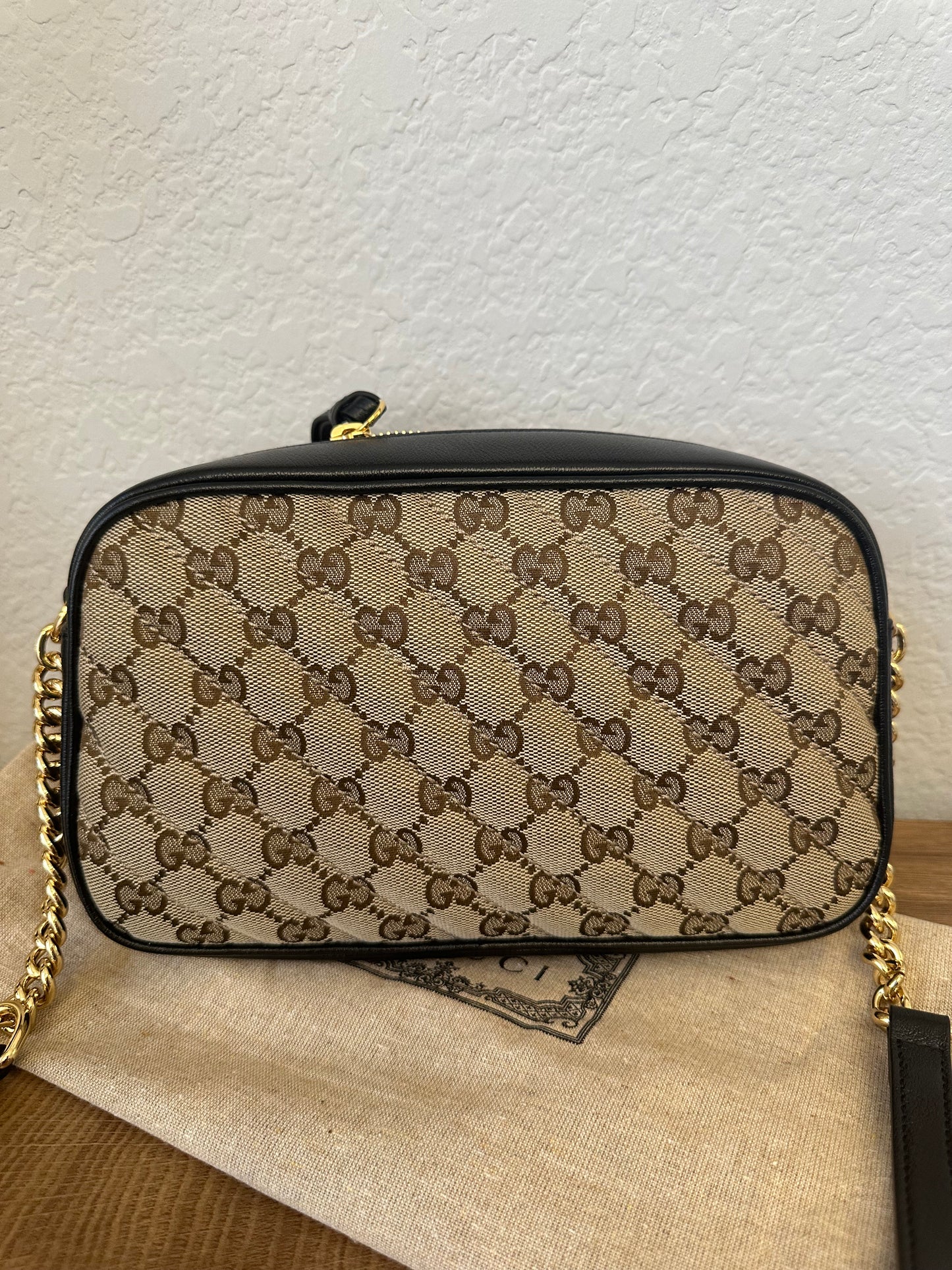 Gucci Camera Canvas & Leather Bag