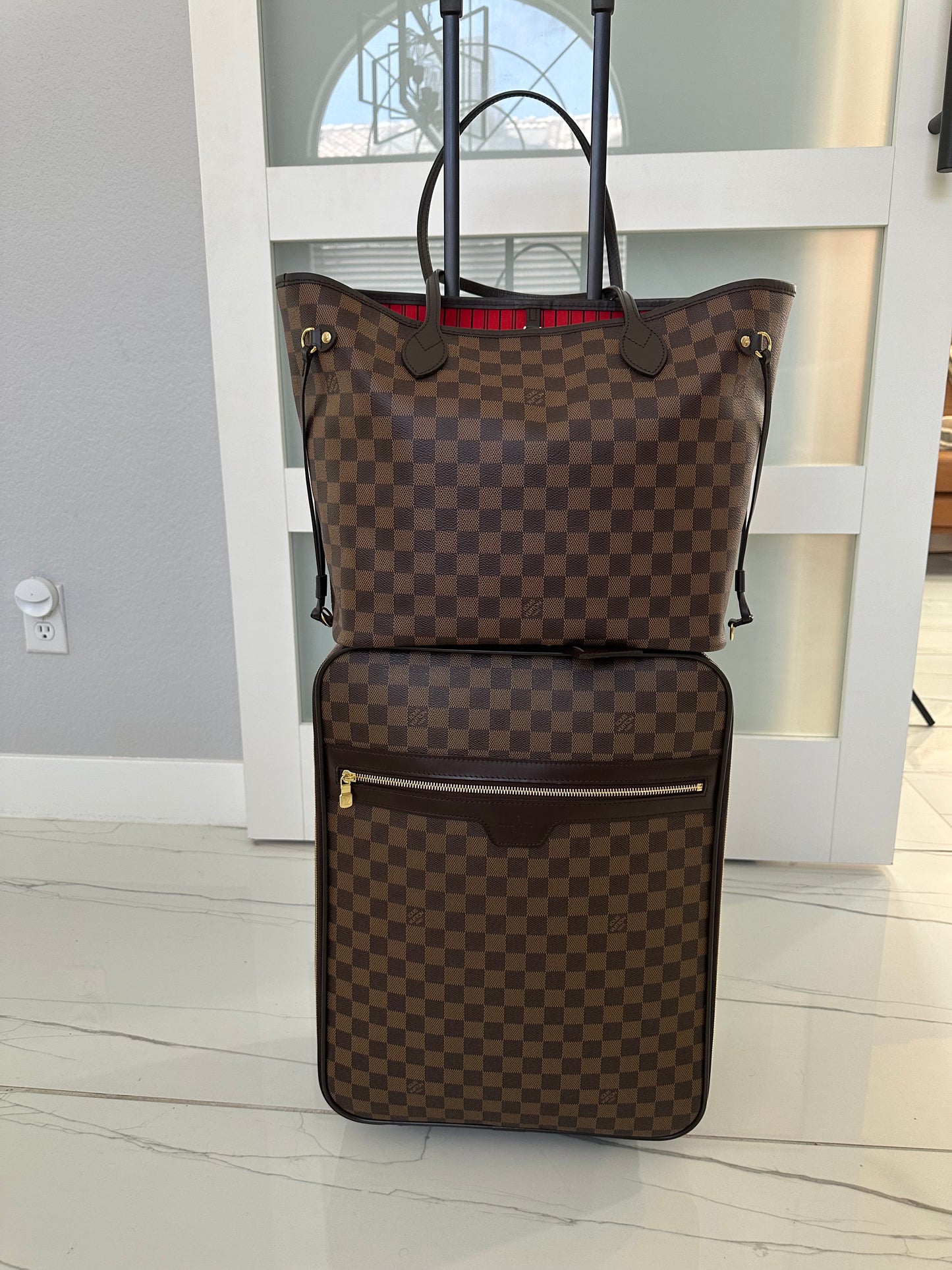 Pegase 45 Damier Ebene Luggage