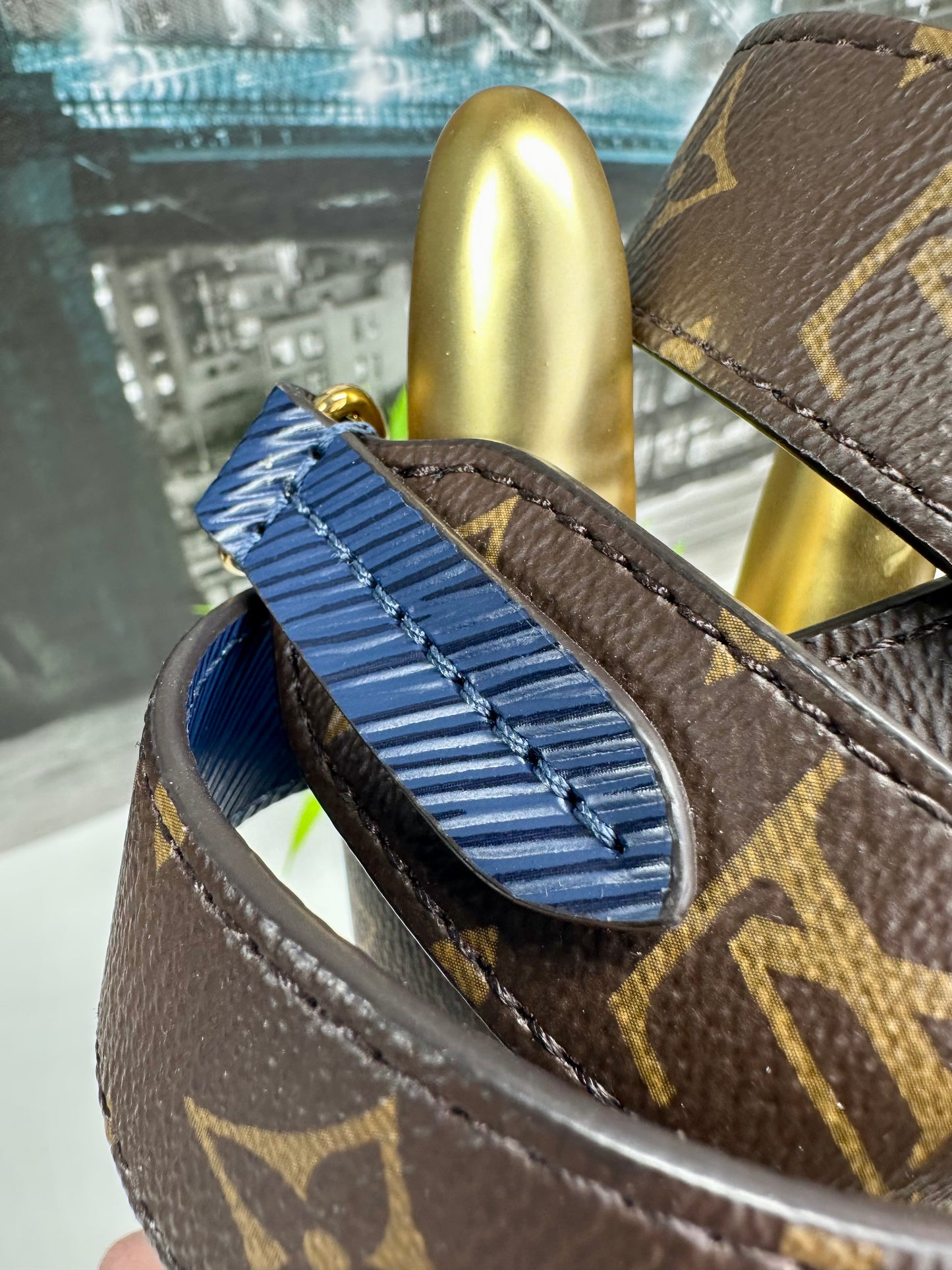 Monogram & Blue Epi non adjustable strap