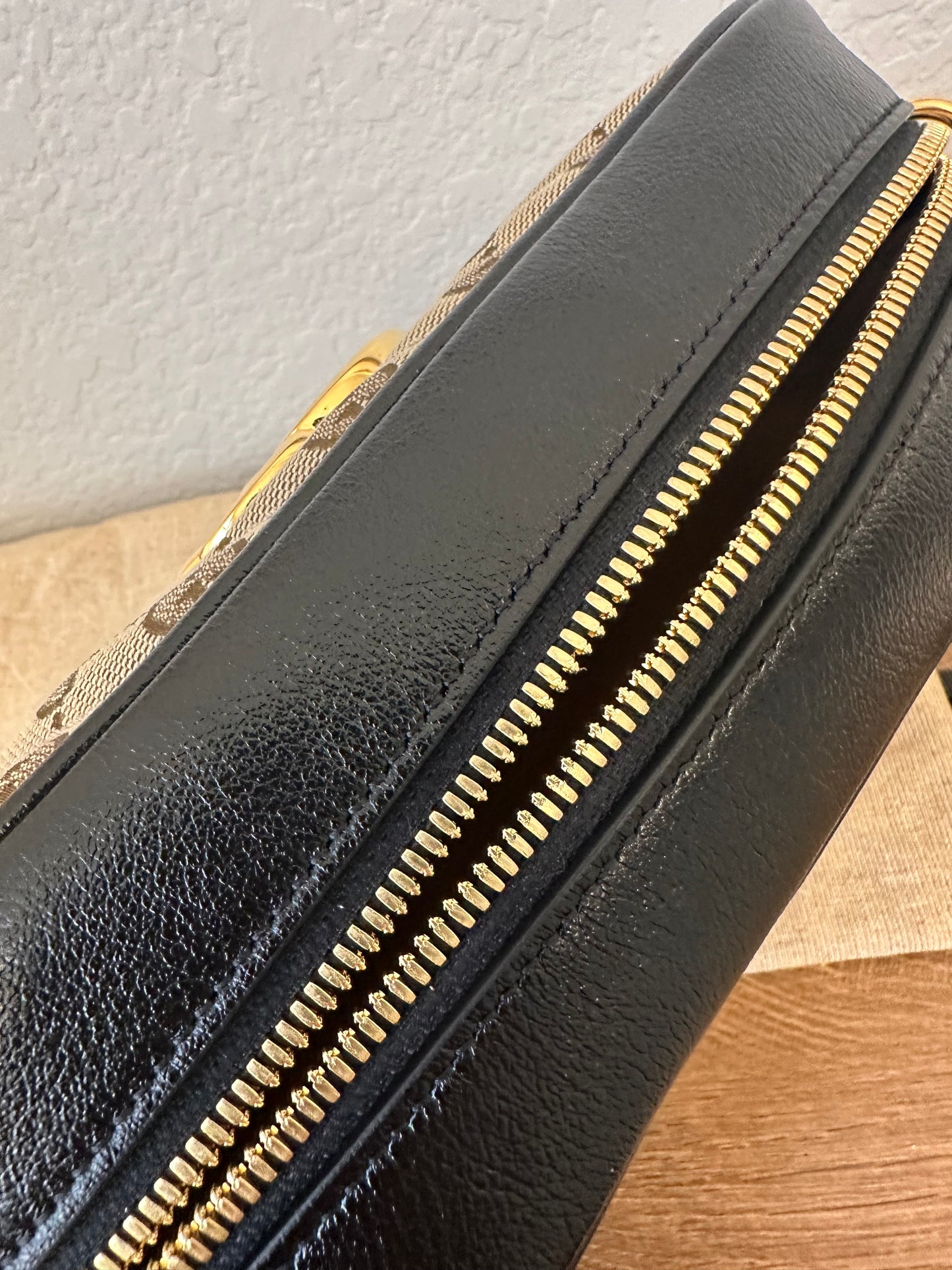 Gucci Camera Canvas & Leather Bag