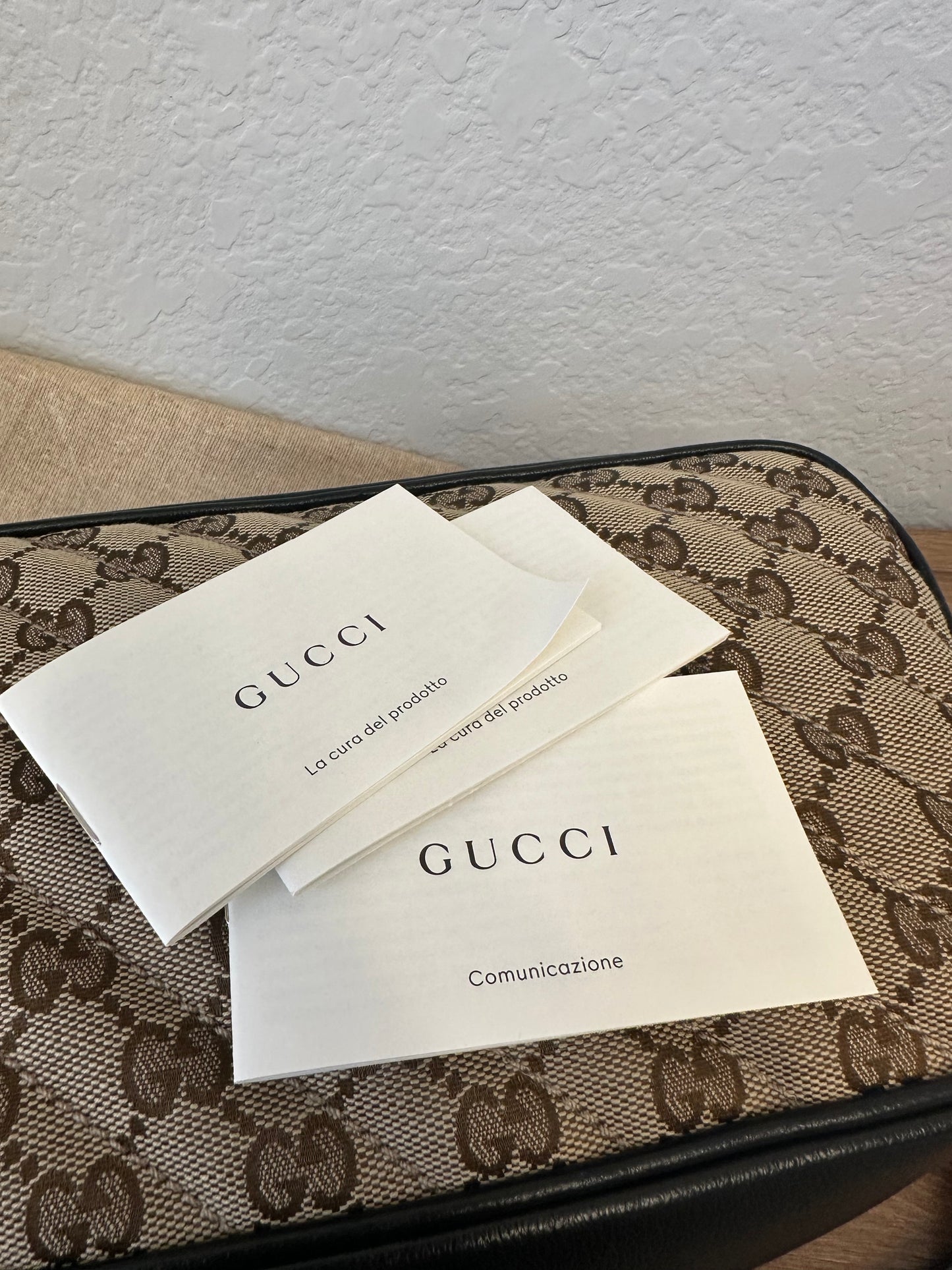 Gucci Camera Canvas & Leather Bag
