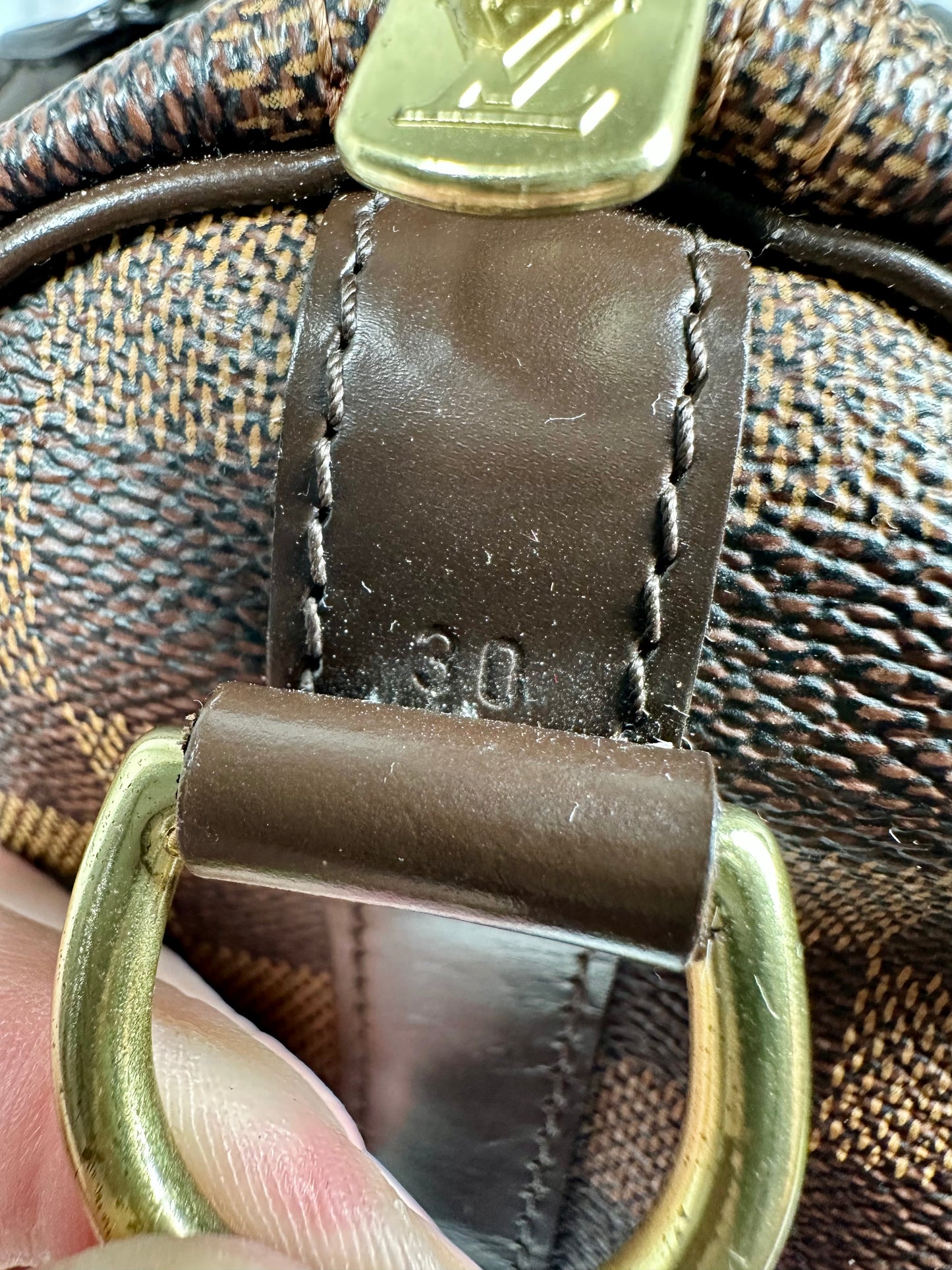 Speedy 30 Damier Ebene Bandouliere