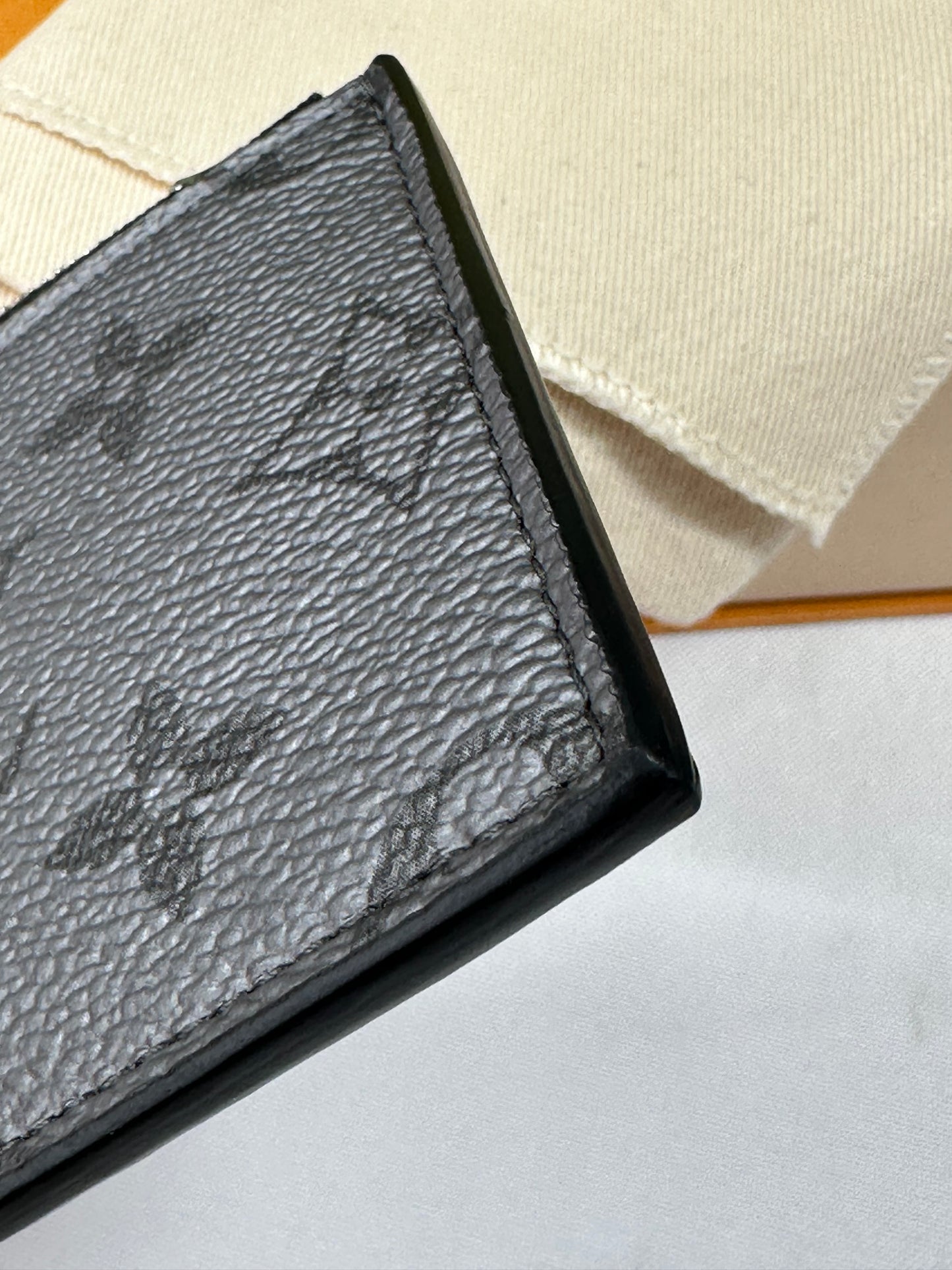 Coin Card Holder Silver Monogram
