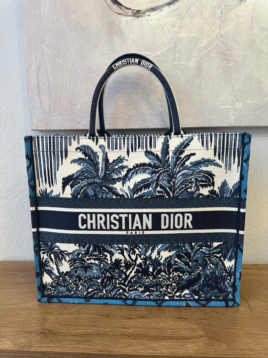 Dior Book Tote Large Palm Trees Limited