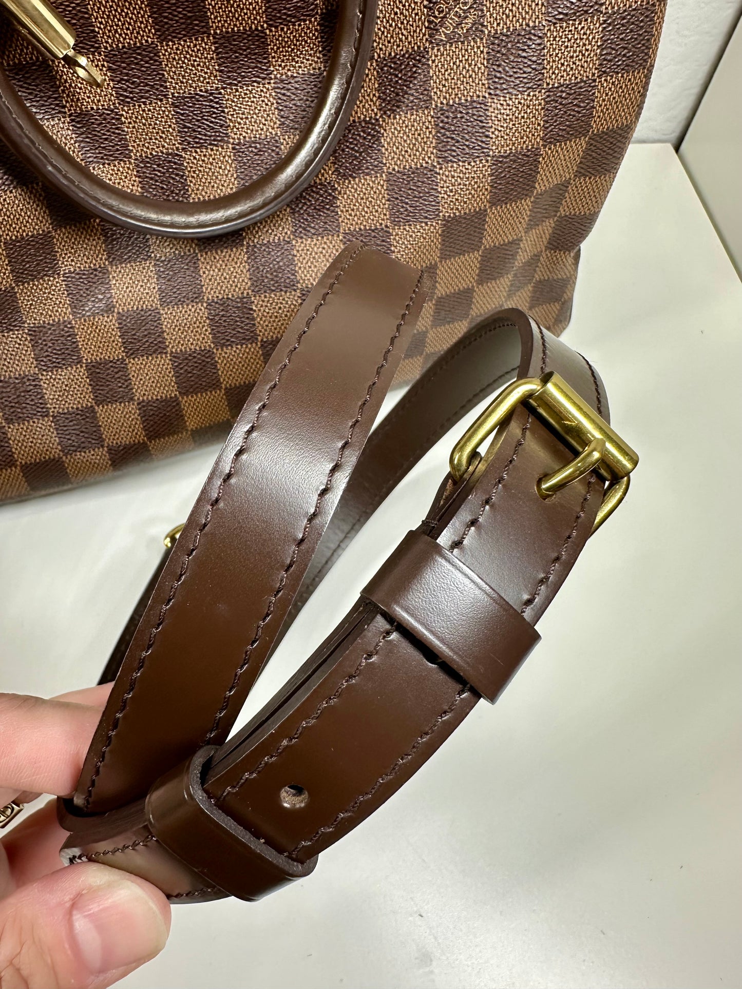 Speedy 30 Damier Ebene Bandouliere