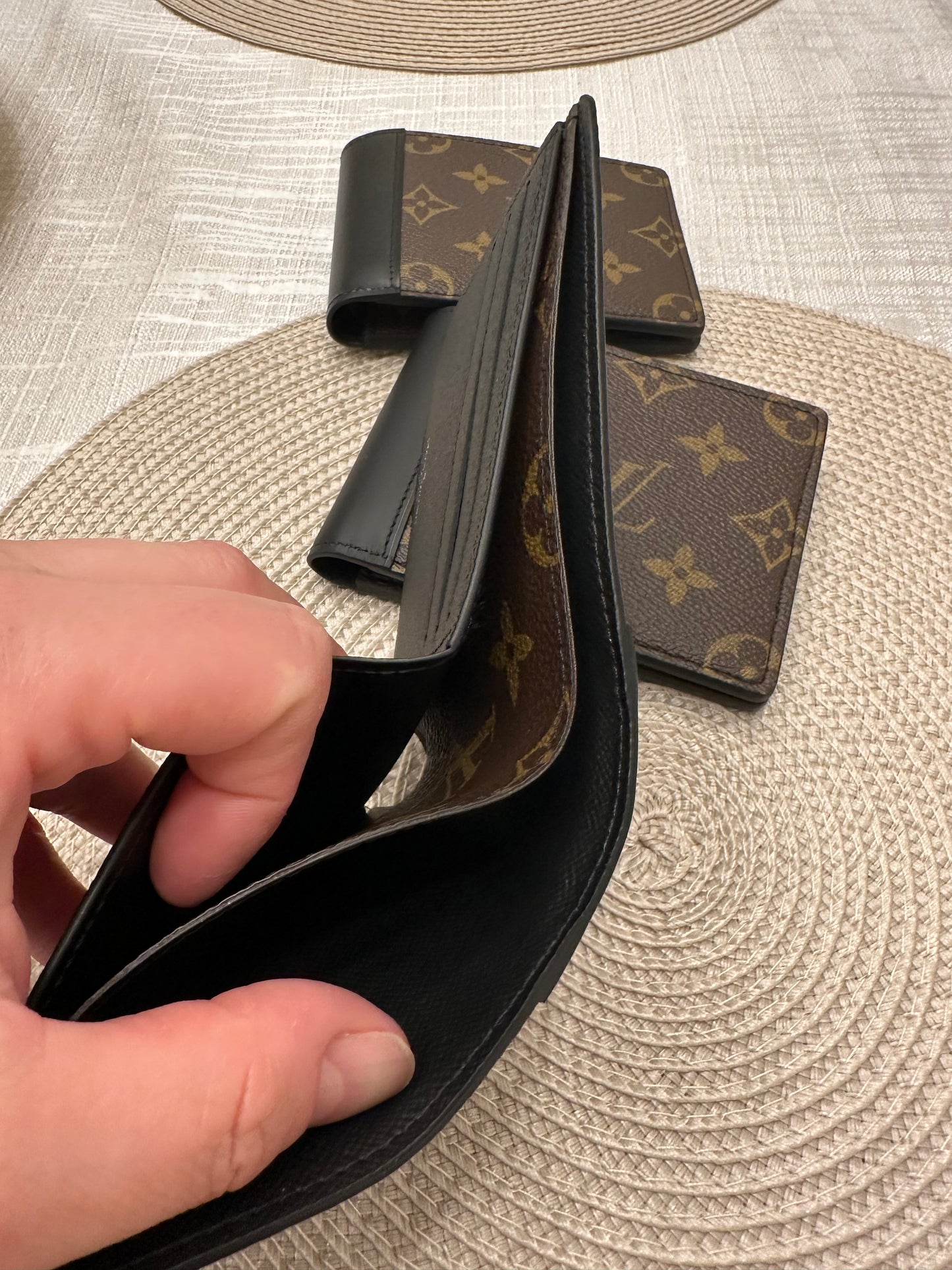Men Wallet Monogram Black Leather